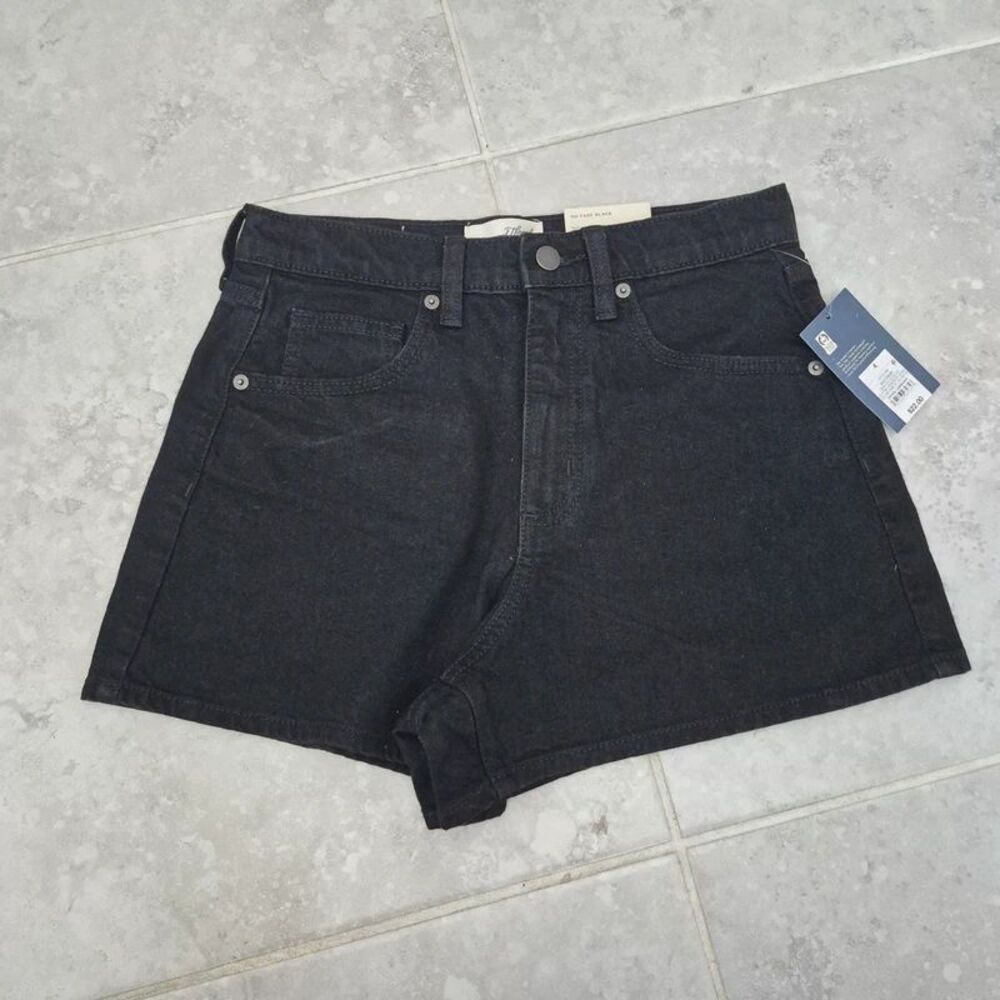 Womens Black Denim Jeans Shorts